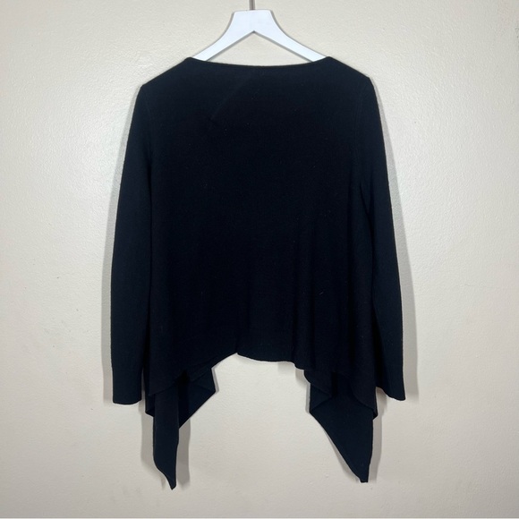 Garnet Hill Black V-Neck Poncho-Style Cashmere Sweater Size XS - Picture 6 of 8